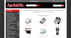 Desktop Screenshot of paperrollsplus.com