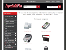 Tablet Screenshot of paperrollsplus.com
